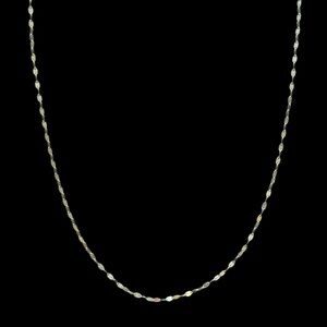 Milor Italy 14K Yellow Gold Mirror Link Chain Necklace